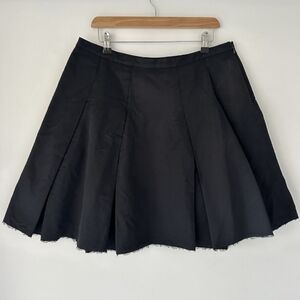Pleated Skater Skirt Fringe/Tulle Hem Detail